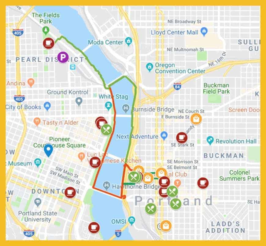 Willamette Greenway Walk  Map